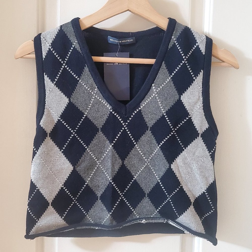 Brandy Melville cropped sweater vest